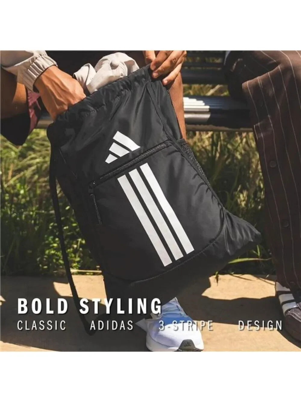 Small Drawstring Backpack Gym Bag for Men Women Lightweight Sports Bag Black
